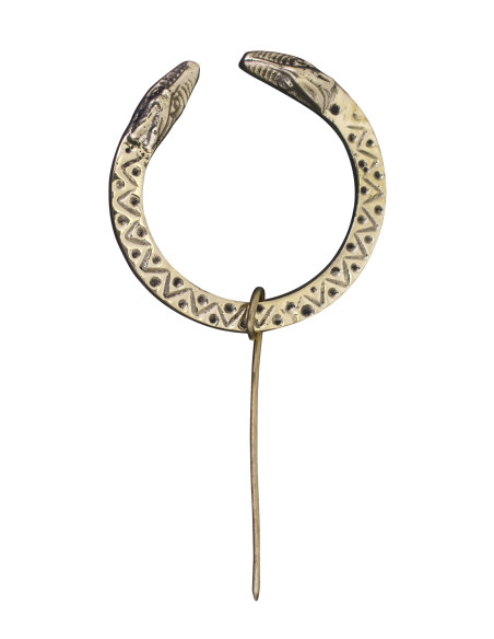Vikingdraak broche, messing (6 cm.)