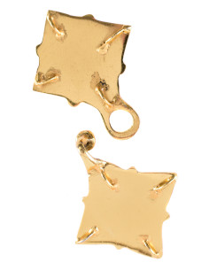 Viking broche van 2 stuks in messing (4,5 cm.) 2