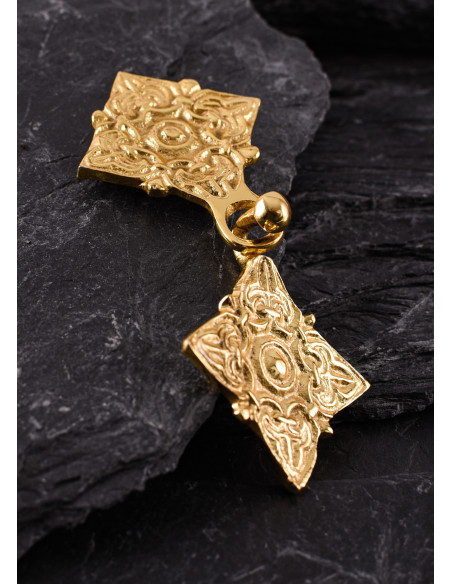 Broche vikingo de 2 piezas en latón...