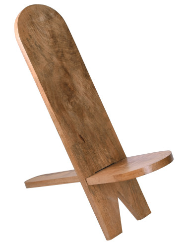 Silla medieval de madera en forma de X (105 cm.)