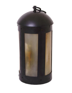 Farol medieval redondo con ventanas de cuerno (26 cm.)