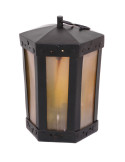 Lampe med hornvinduer, håndlavet (20 cm.)