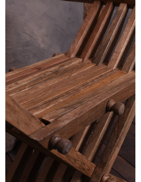 Middeleeuwse klapstoel Curul, in hout...