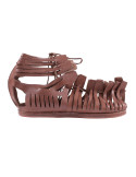 Sandalias romanas Caligae, cuero marrón claro