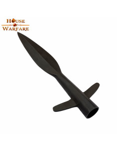 Punta de lanza medieval alada en acero (30,4 cm.)