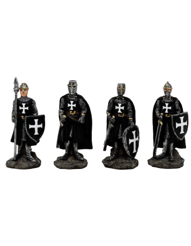 Verzameling van 4 figuren van Hospitaalridders (7,5 cm.)