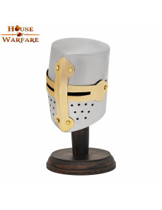 Mini Medieval Crusaders hjelm med træstøtte