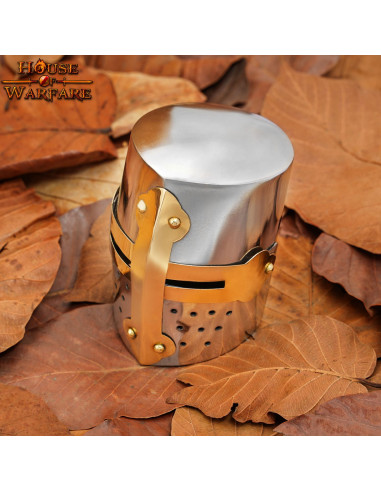 Mini Medieval Crusaders hjelm med træstøtte