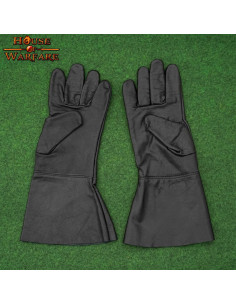 Guantes Medievales en cuero negro 2