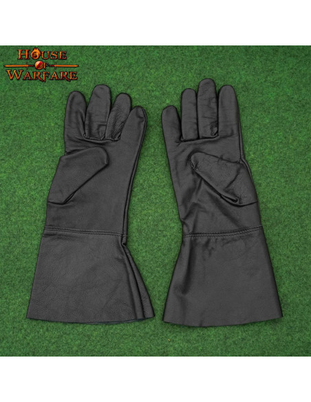 Guantes Medievales en cuero negro Guantes Medievales en cuero negro
