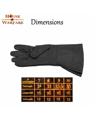 Mittelalterliche Handschuhe aus schwarzem Leder
