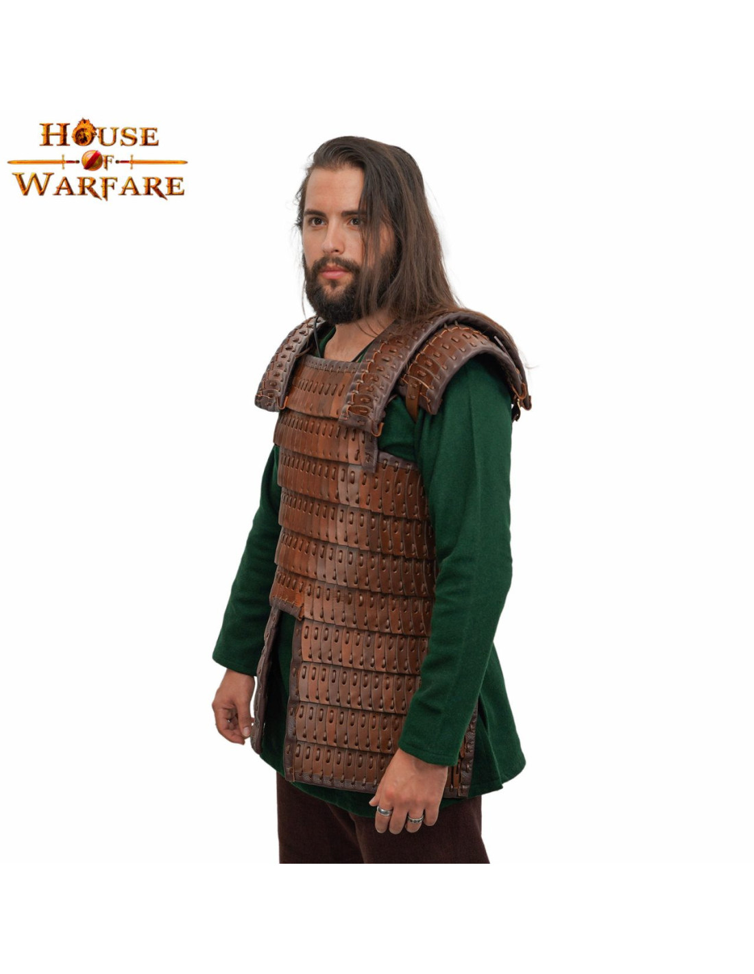 Armadura Vikinga lamelar en cuero marrón ⚔️ Tienda-Medieval