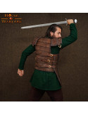 Armadura Vikinga lamelar en cuero marrón