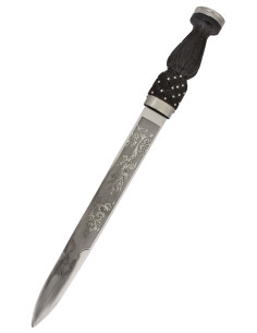 Schottischer Dolch mit Gravuren auf der Klinge (45 cm.)