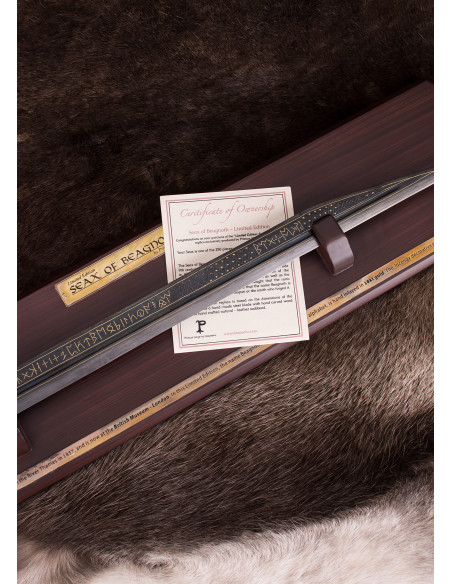 Seax de Beagnoth kniv, guld og sølv...