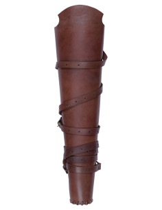 Carcaj de cuero marrón, con correa trasera (64 cm.) 2