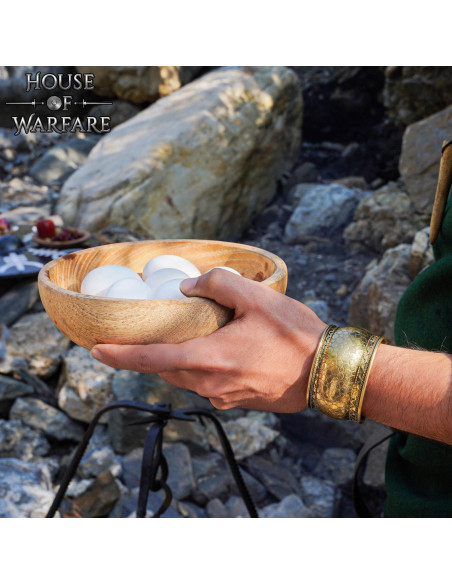 Houten schaal om te eten (4,7x20 cm.)