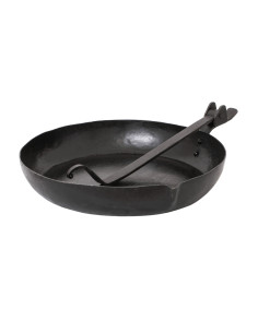 Romeinse koekenpan met klaphandvat (patera), staal 2