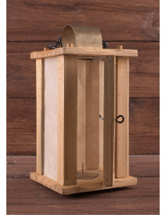 Farol-Linterna de madera con ventanas de pergamino 2