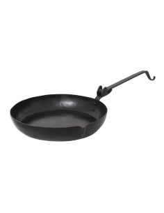 Romeinse koekenpan met klaphandvat (patera), staal
