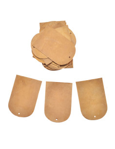 Set van 25 messing plaatjes voor lamellair pantser (7,5 cm.)