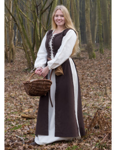 Medieval Kjole Marit med Snørebånd, brun