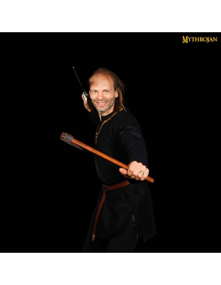 Viking tuniek in de met paspelkraag -...