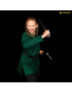 Túnica Vikinga en la con cuello ribeteado - verde 2