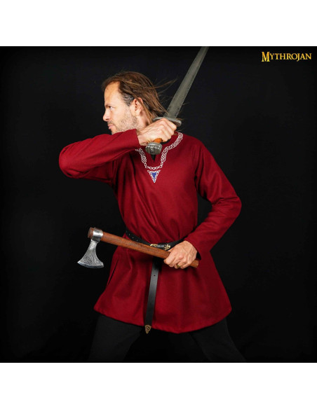 Viking Tuniek in de met paspelkraag -...