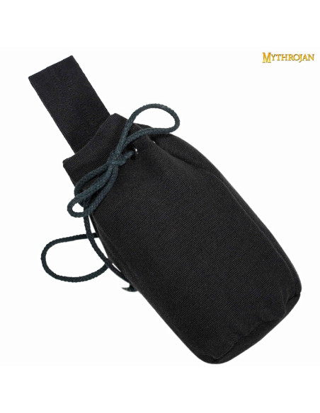 Bolsa limosnera medieval en negro con...