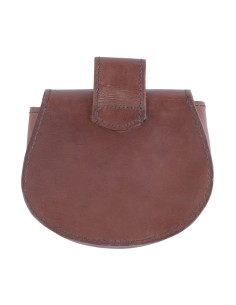 Bolso medieval celta de cuero (15 x 15 cm.) 2