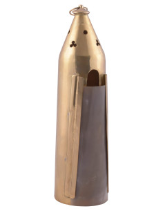 Mittelalterliche Laterne aus Messing mit Hornfenstern (31...