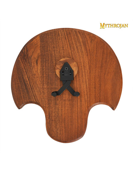 Stütze, Holz und Metall, mit Zinnen...