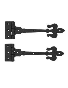 Set 2 Bisagras flor de lis para puerta medieval 2