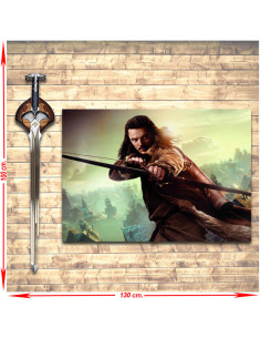 Pack estandarte + Espada de Bardo I El Arquero, The Hobbit