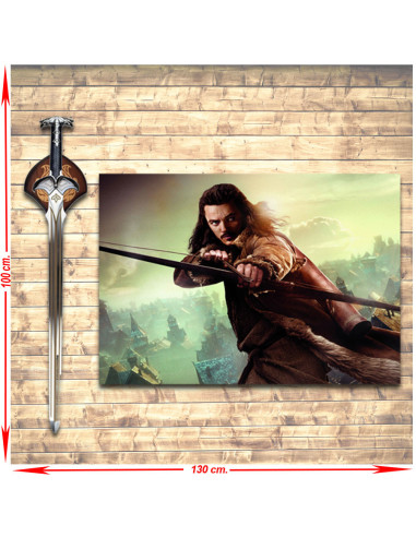 Pack estandarte + Espada de Bardo I El Arquero, The Hobbit
