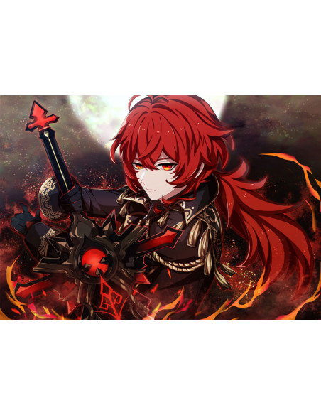 Bannervlag van Diluc van Genshin Impact