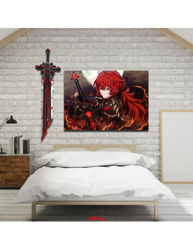 Pack Estandarte + Espada de Diluc Genshin Impact