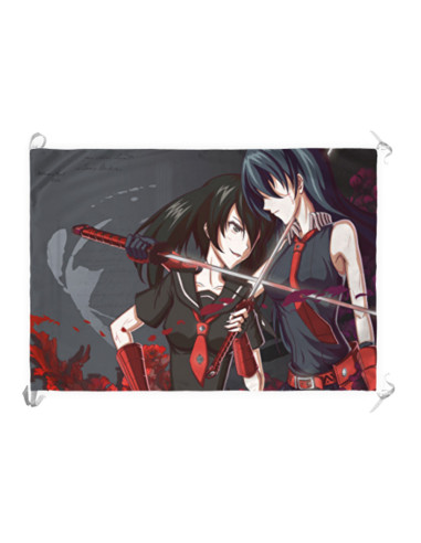 Banner-Flag One Cut Killer: Murasame, Night Raid, From Akame Ga Kill
 Materiale-Satin