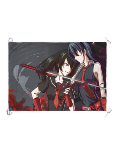 Estandarte-Bandera One Cut Killer: Murasame, Night Raid, De Akame Ga Kill
 Material-Raso