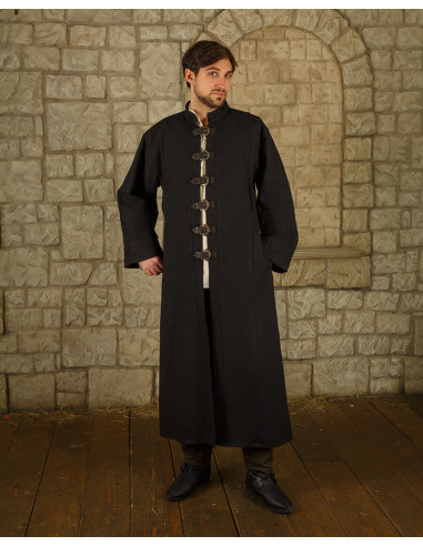 Túnica Oberón para magos y clérigos en algodón - negro