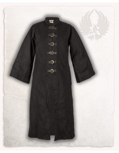 Túnica Oberón para magos y clérigos en algodón - negro