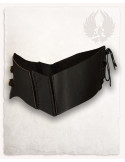Corpiño medieval Talia en piel - negro