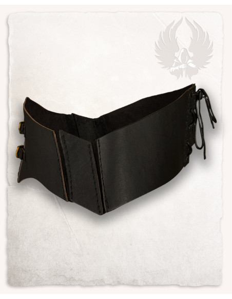 Talia middelalderlig læderoverdel - sort