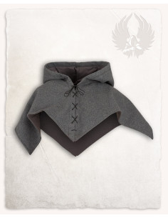 Capucha Medieval Folke en lana - Gris 2