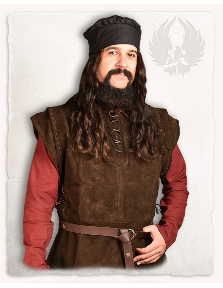 Boina medieval italiana Armin - negra