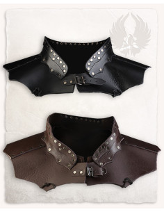 Middeleeuwse gorget en Rasmus-fantasie in leer