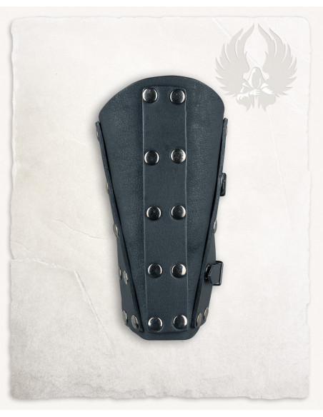 Erend Medieval Bracers i læder - sort