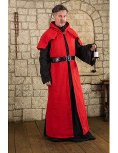Pelgrims en tovenaars jas model Abraxas (rood katoen)