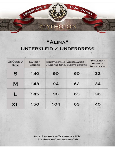 Middeleeuwse tuniek creme Alina...